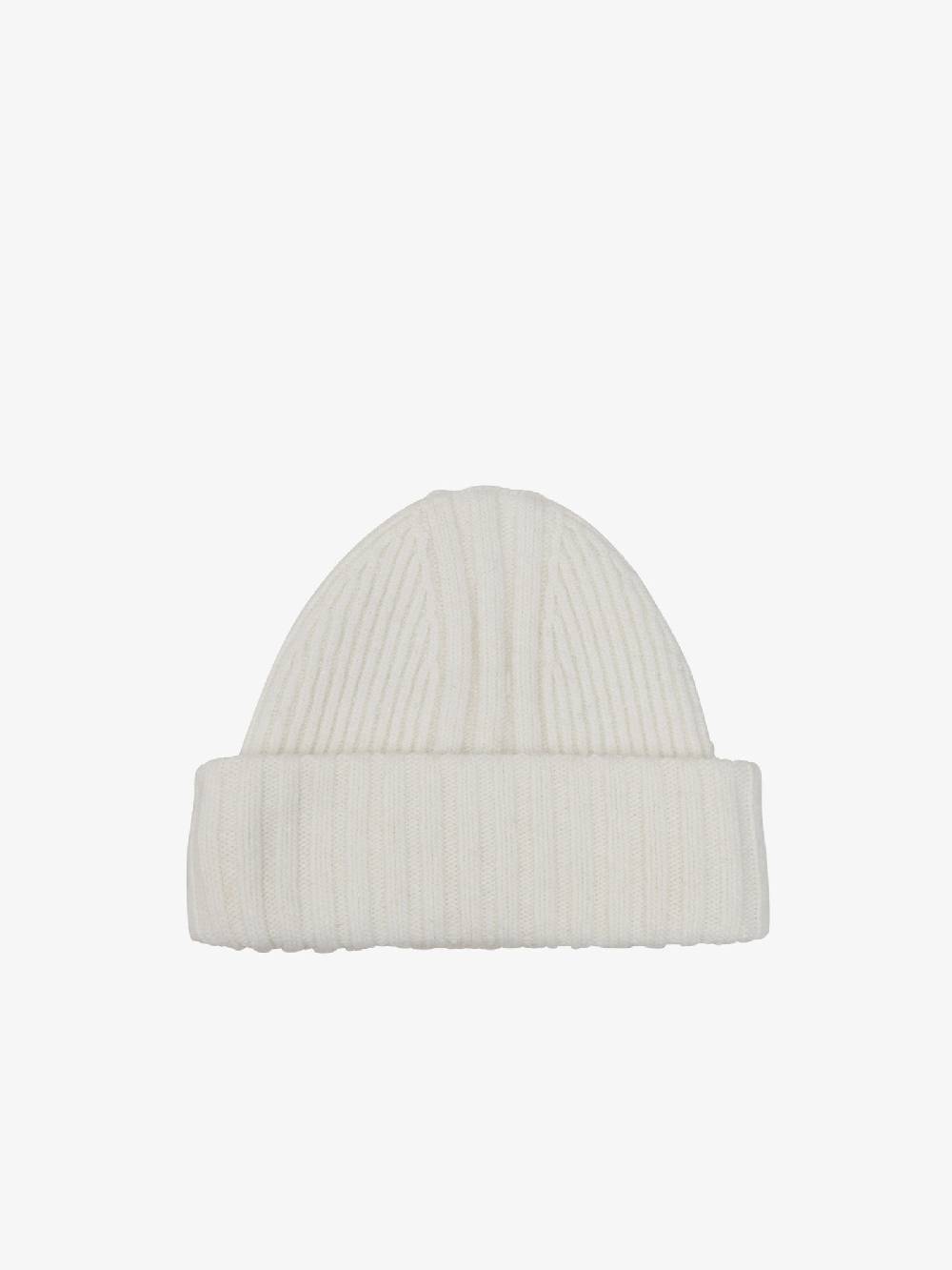 Y-3 Cappello Beanie Knit In Lana Talco/nero