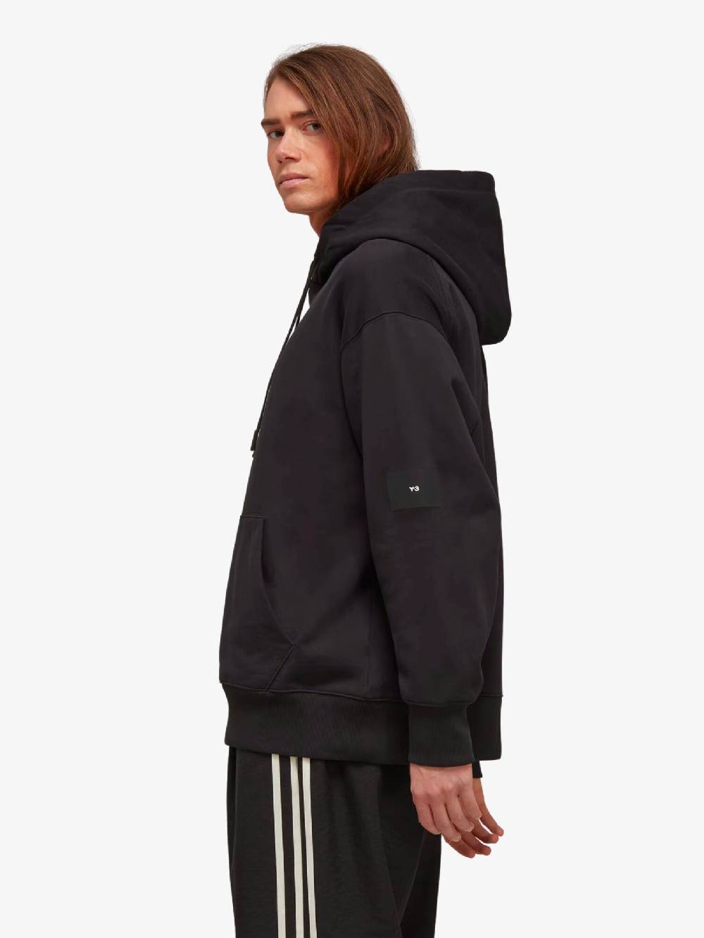 Y-3 Felpa Con Cappuccio FT Uomo Nera In Cotone