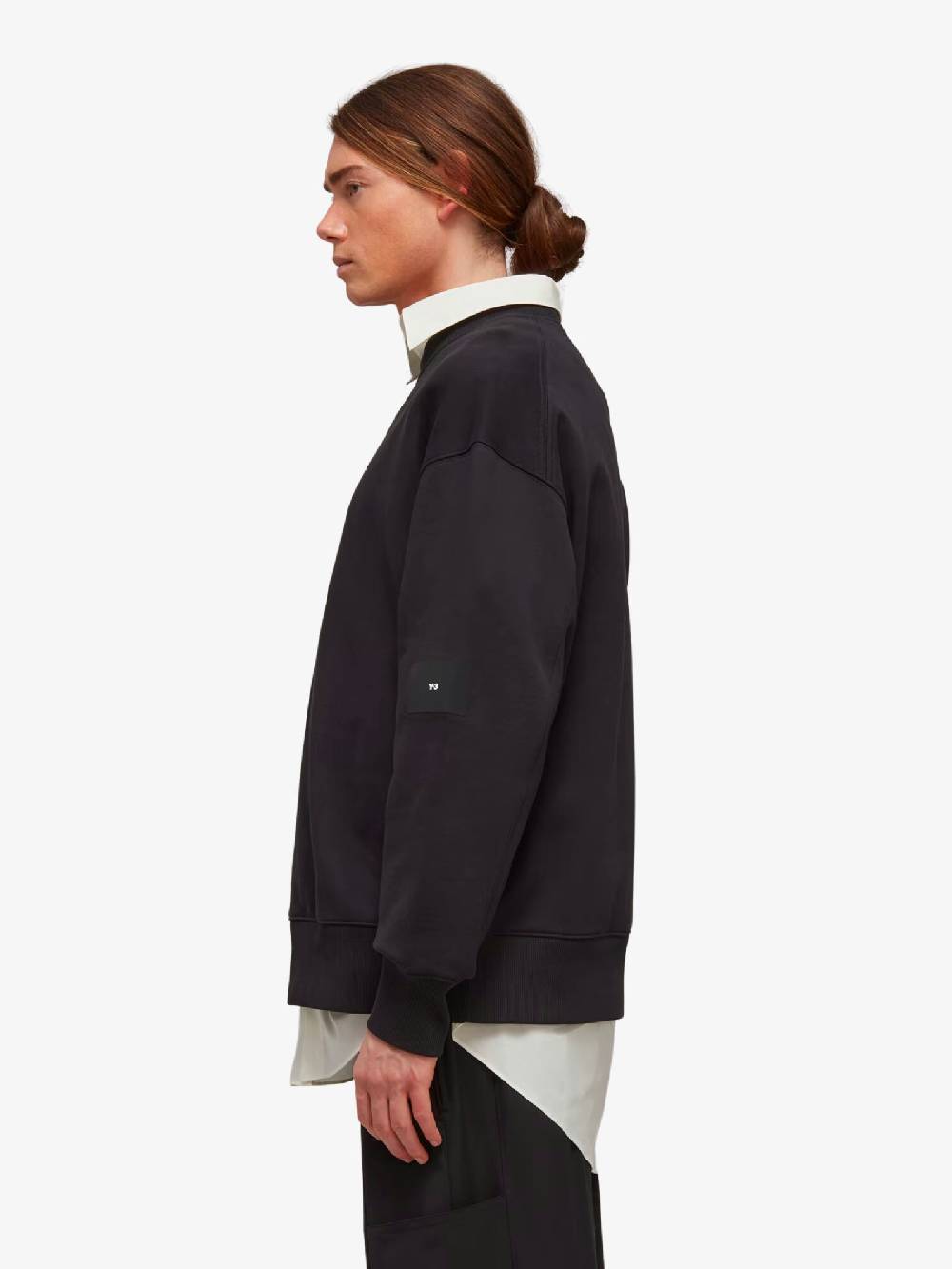 Y-3 Felpa Girocollo Unisex Nera In Cotone