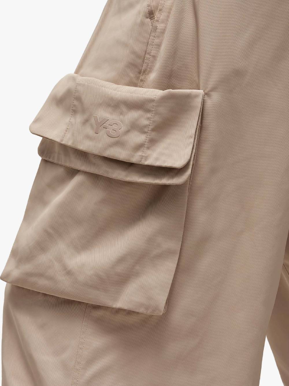 Y-3 Pantalone Twill Cargo IV7765 Donna Beige