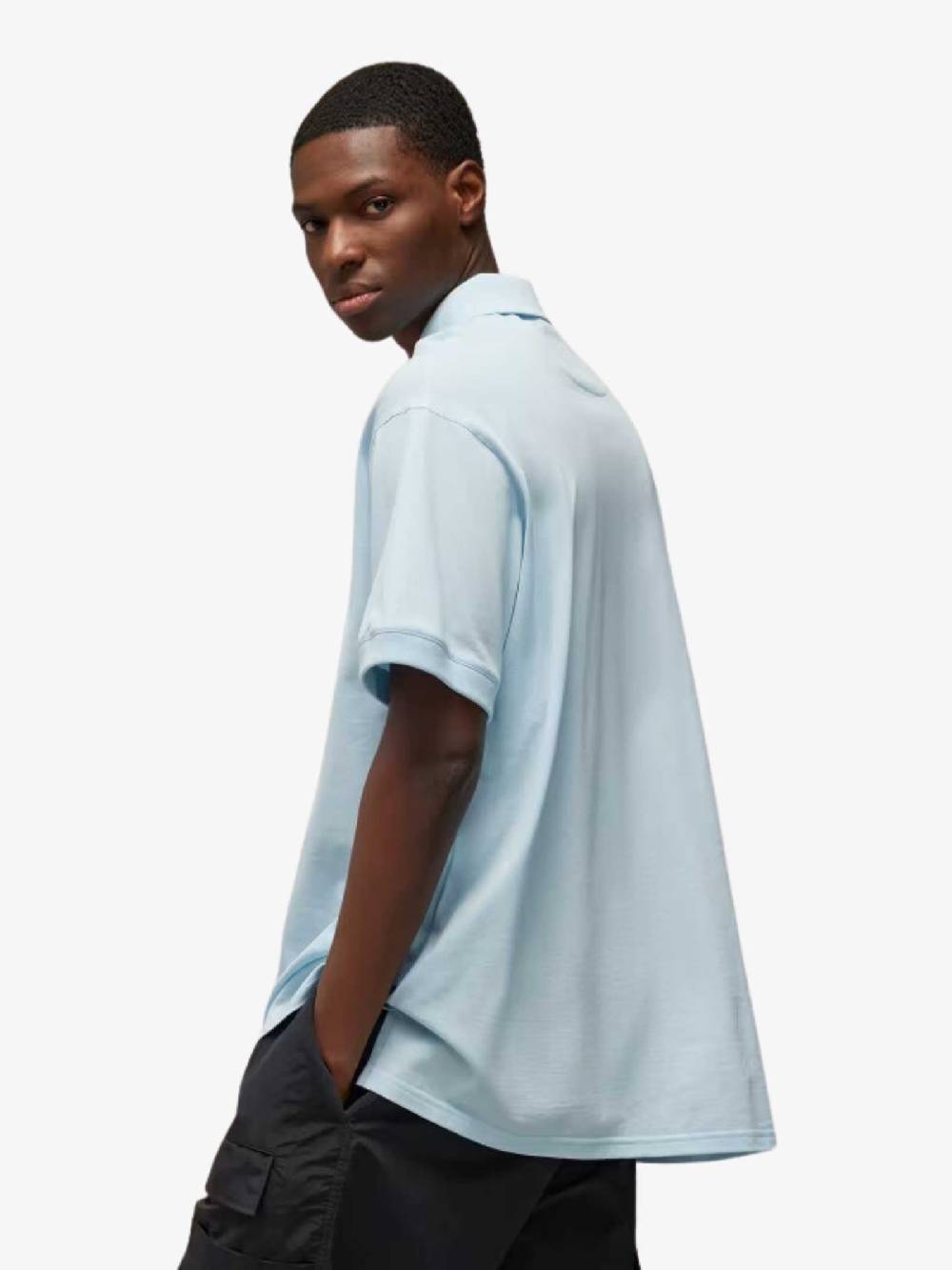 Y-3 Polo Short Sleeve IV5641 Uomo Cotone Blu