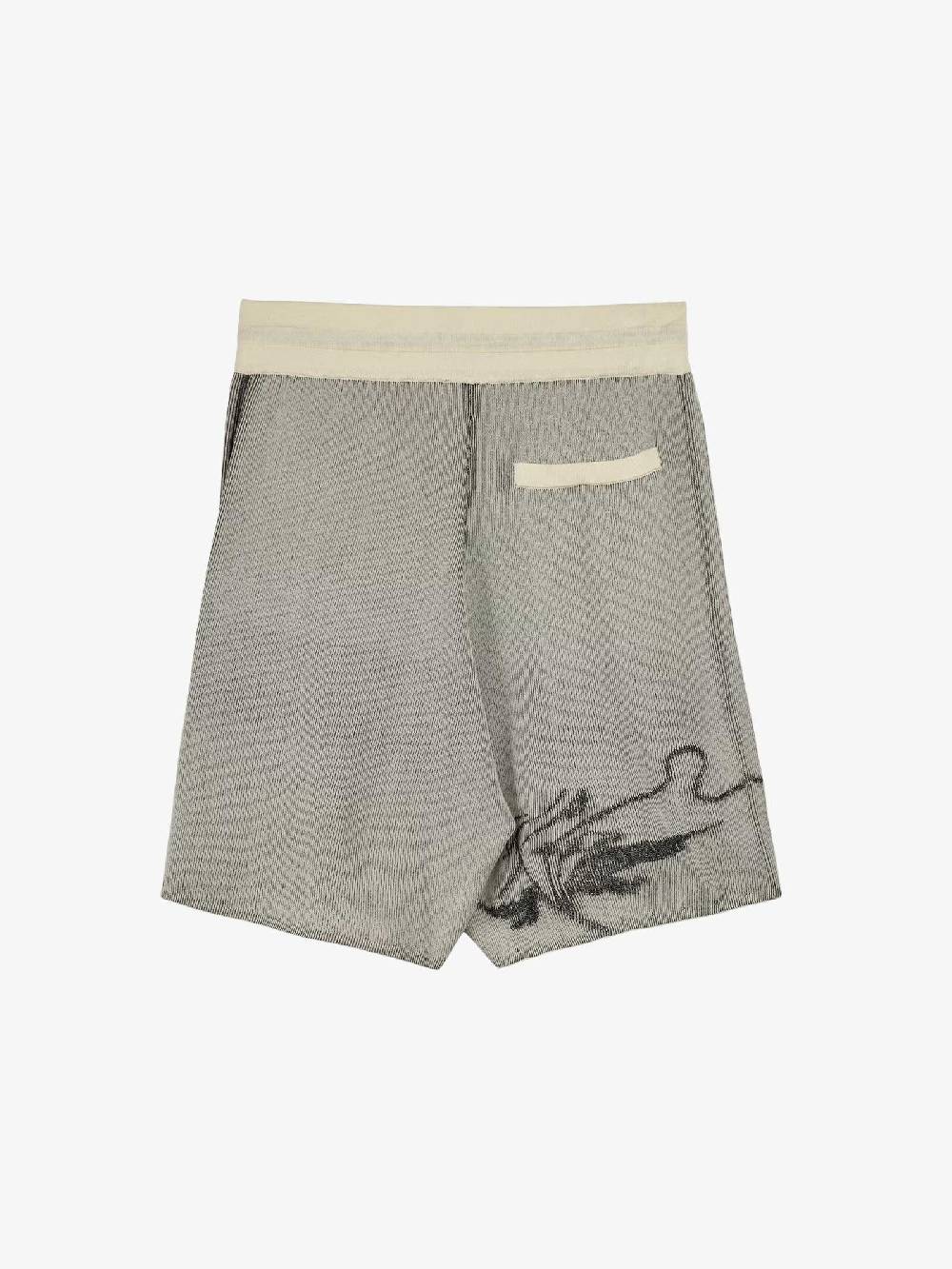 Y-3 Shorts Graphic Knit IV7741 Viscosa Bianco