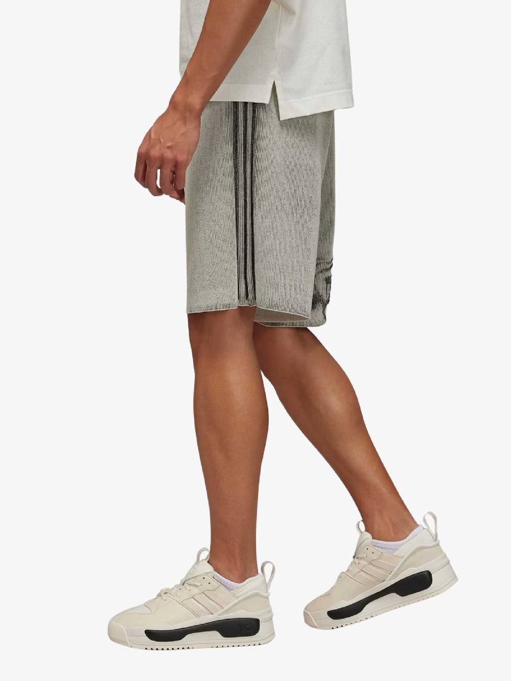 Y-3 Shorts Graphic Knit IV7741 Viscosa Bianco