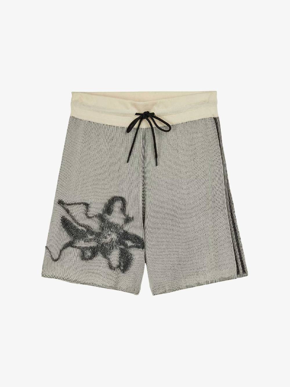 Y-3 Shorts Graphic Knit IV7741 viscosa bianco