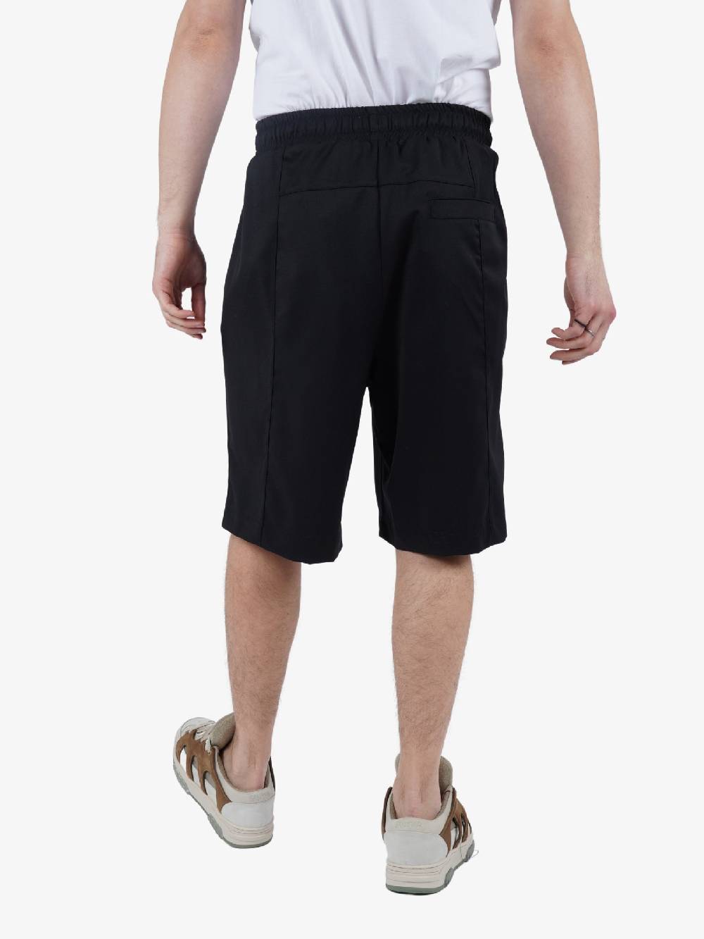 YES LONDON Bermuda In Lana Uomo Nero