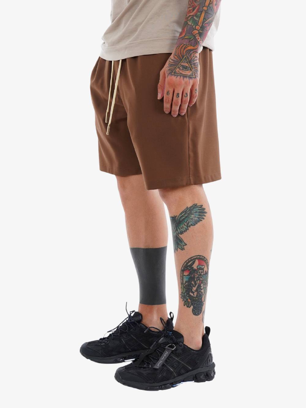 YES LONDON Bermuda XS4157 Uomo In Lana Camel