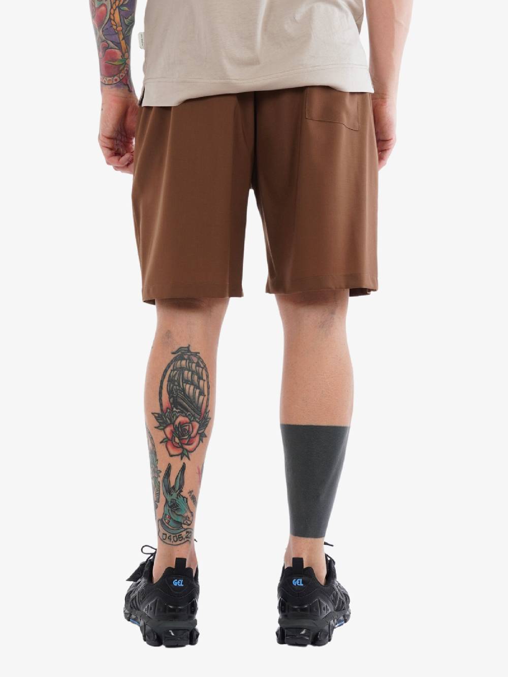 YES LONDON Bermuda XS4157 Uomo In Lana Camel