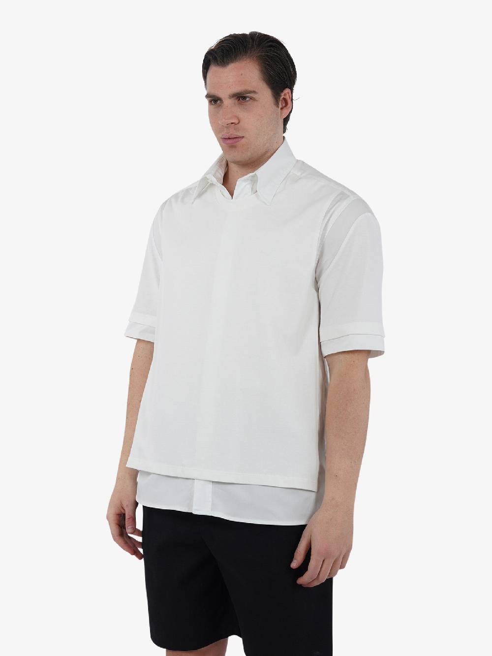 YES LONDON Camicia XCM7155 Uomo Cotone Bianco