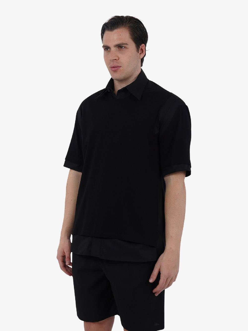 YES LONDON Camicia XCM7155 Uomo Cotone Nero