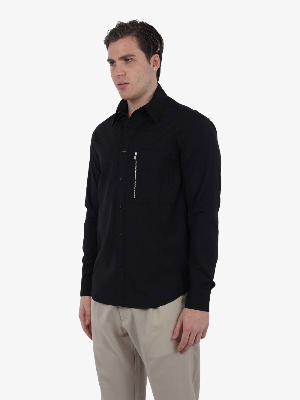 YES LONDON Camicia XCM7164 Uomo Lana Nero