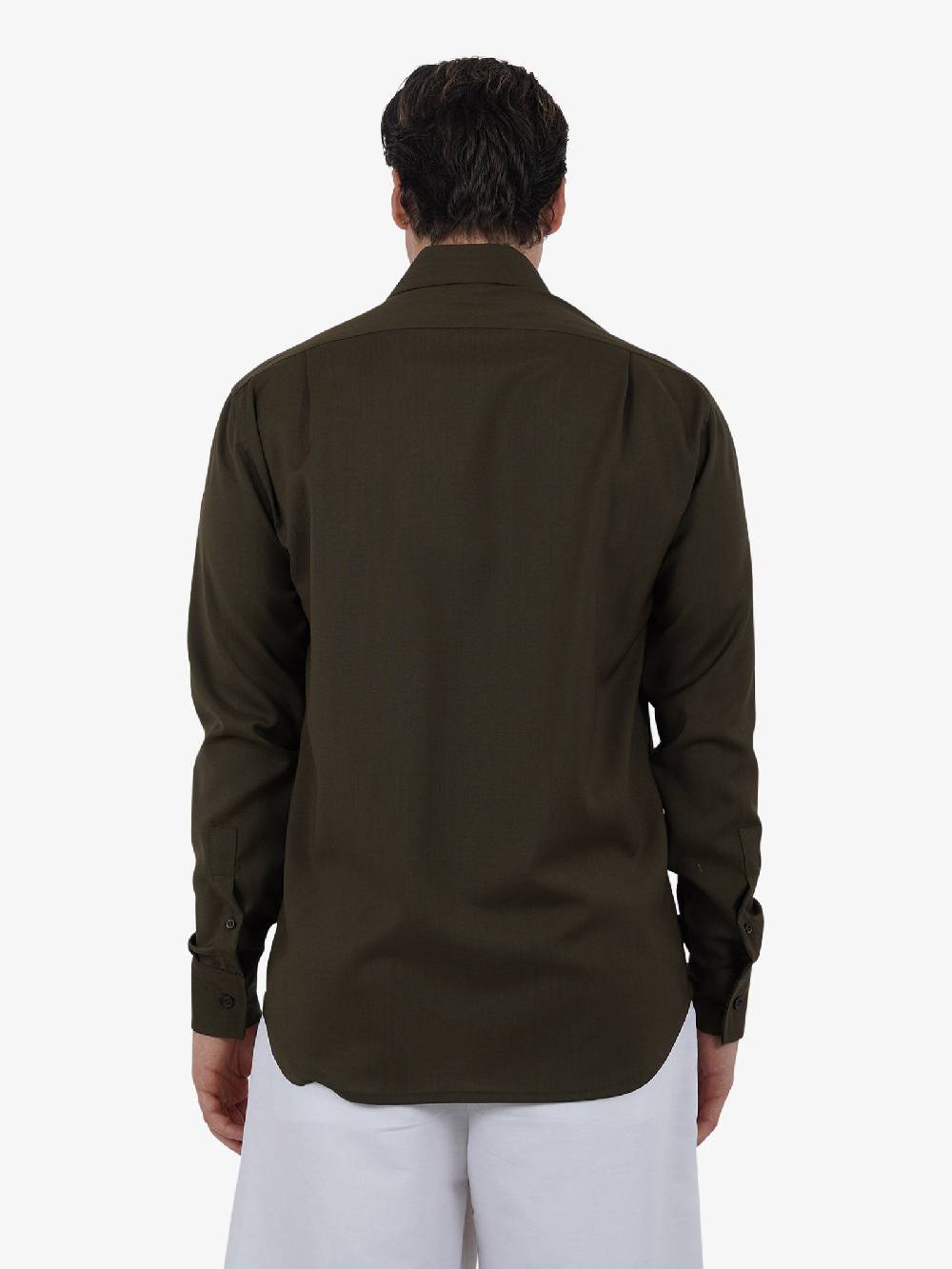 YES LONDON Camicia XCM7164 Uomo Lana Verde