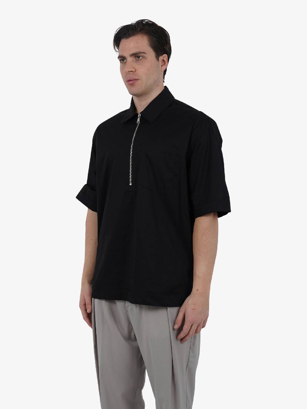 YES LONDON Camicia XCM7165 Uomo Cotone Nero