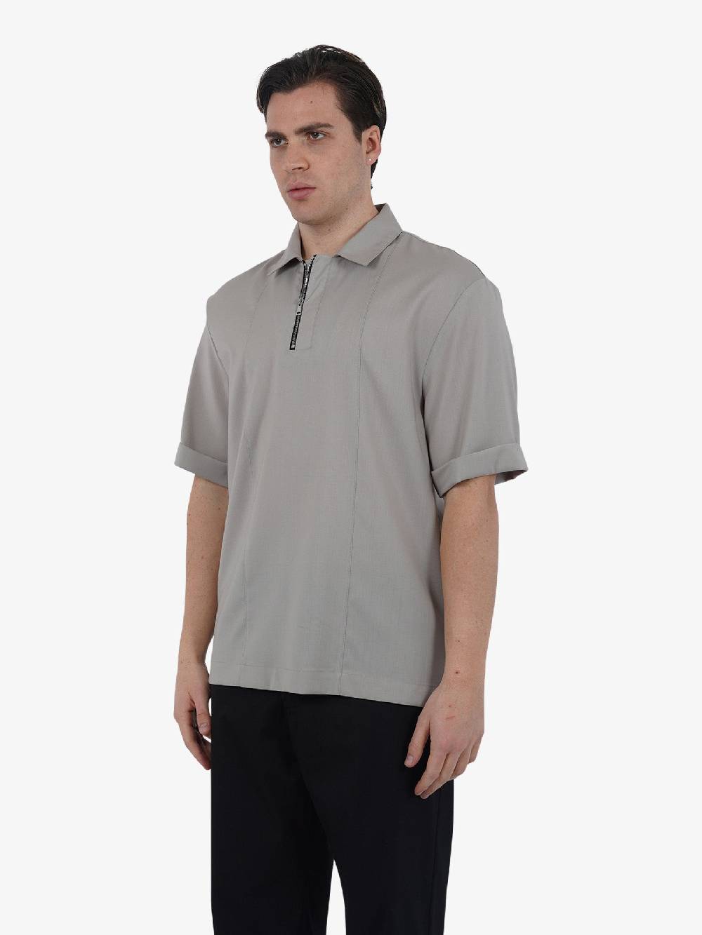 YES LONDON Camicia XCM7166 Uomo Lana Grigio