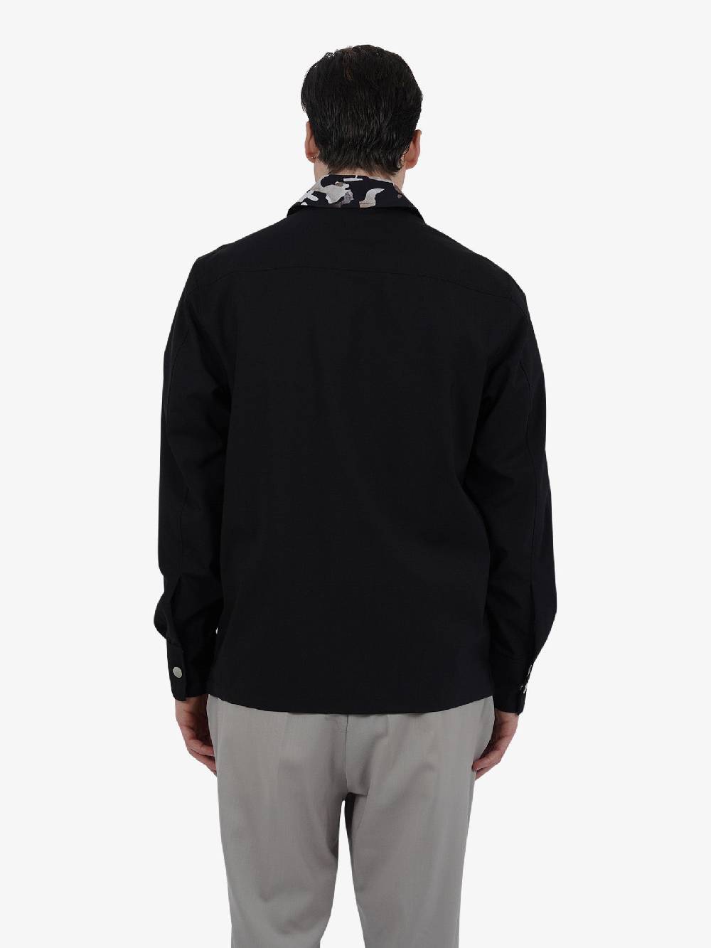 YES LONDON Camicia XCM7167 Uomo Lana Nero