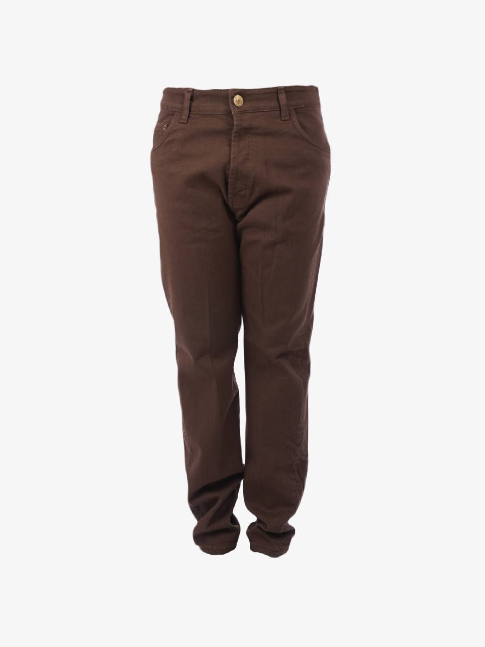 YES LONDON Jeans uomo in cotone marrone