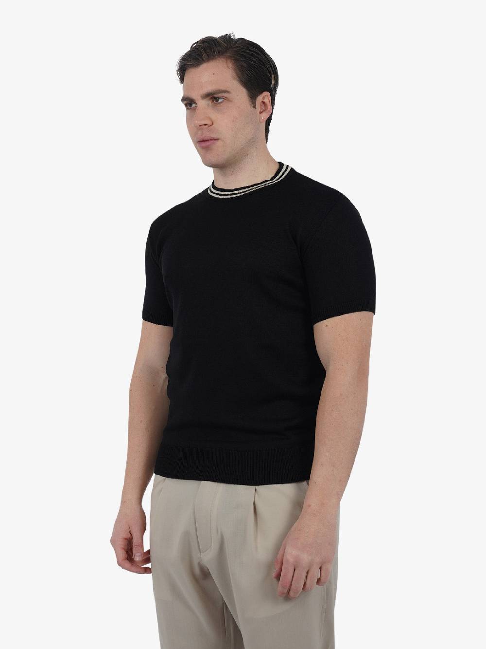 YES LONDON Maglia XML3556 Uomo Cotone Nero