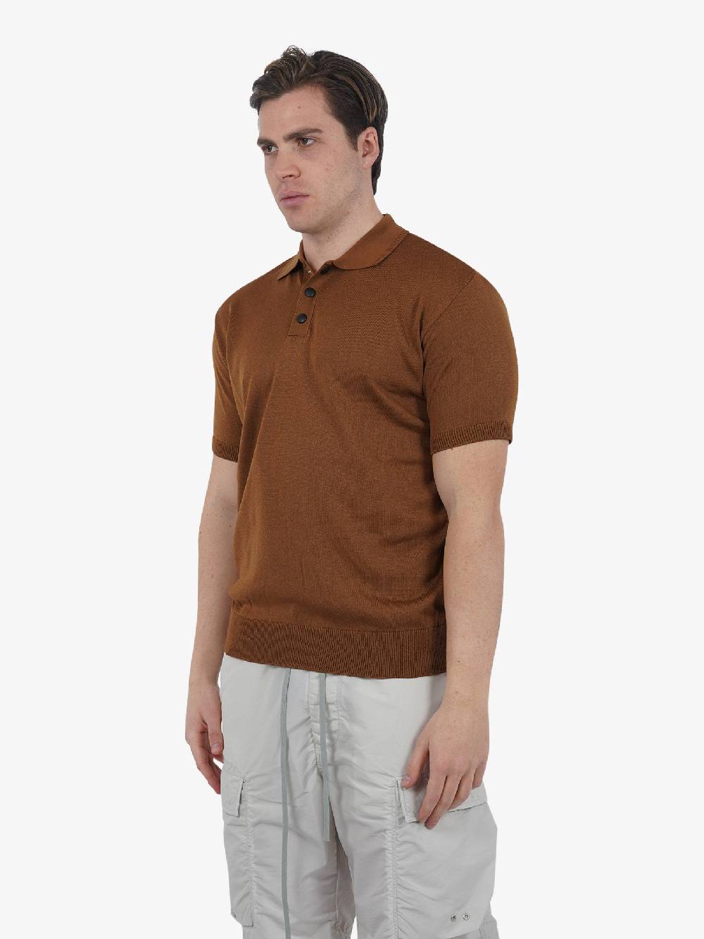 YES LONDON Maglia XML3558 Uomo Cotone Marrone