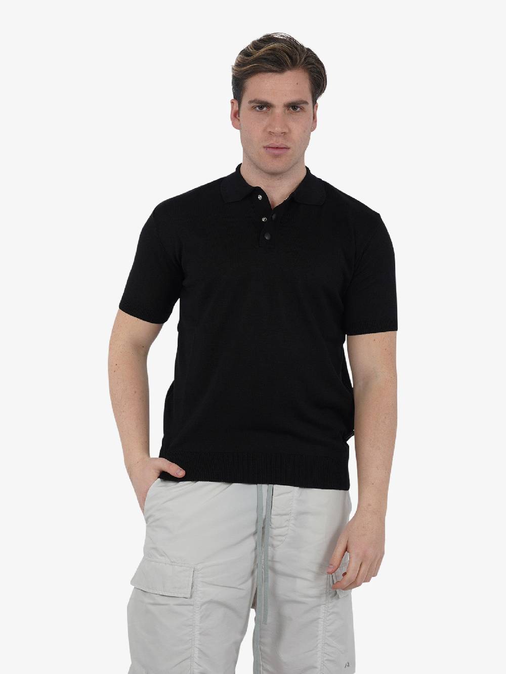 YES LONDON Maglia XML3558 Uomo Cotone Nero