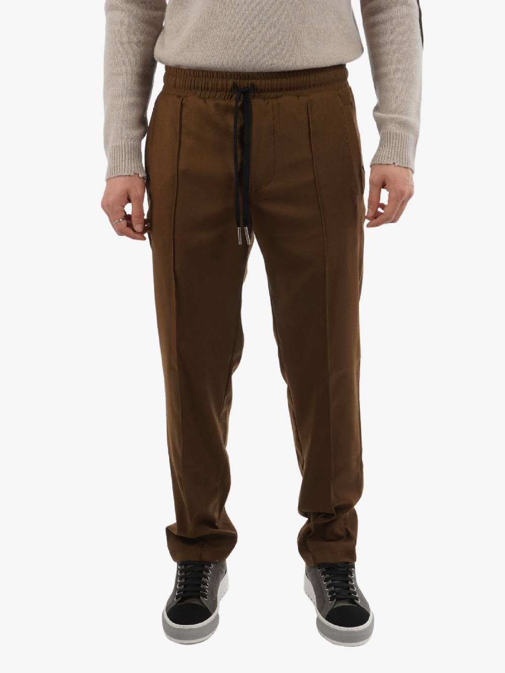 YES LONDON Pantalone In Lana Uomo Marrone
