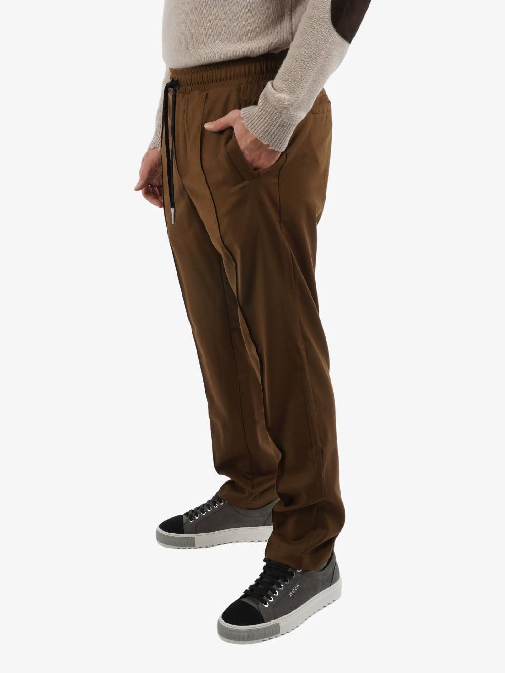 YES LONDON Pantalone In Lana Uomo Marrone