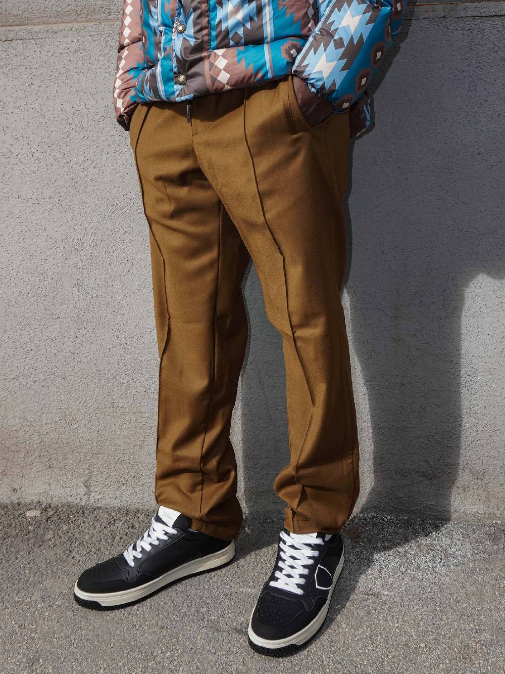 YES LONDON Pantalone In Lana Uomo Marrone