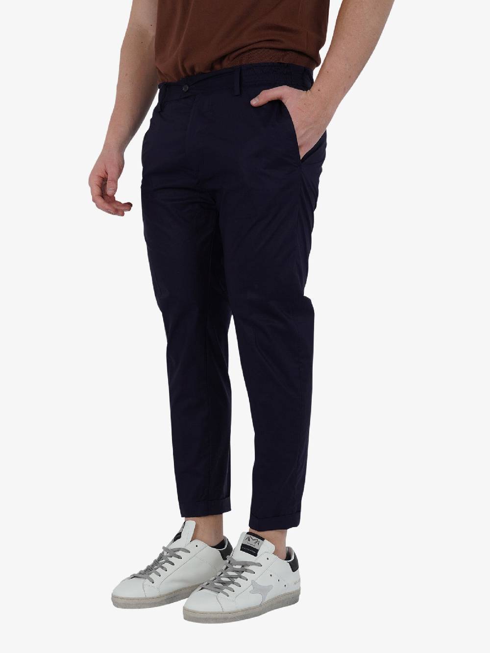 YES LONDON Pantalone XP3212/RONNIE Uomo Lana Blu