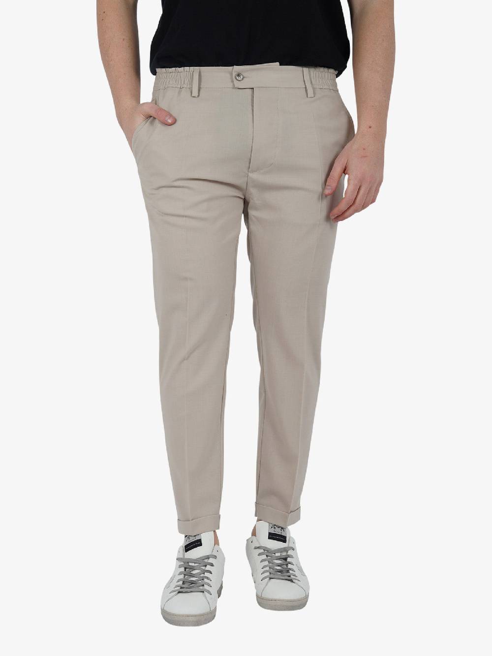 YES LONDON Pantalone XP3212 uomo lana beige