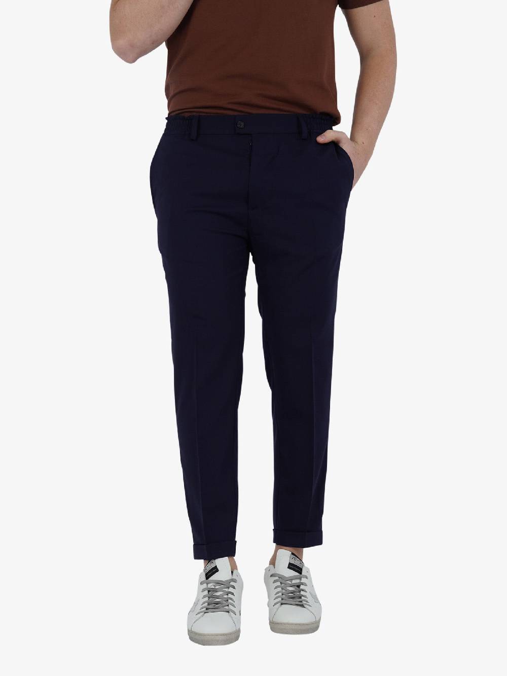 YES LONDON Pantalone XP3212 uomo lana blu