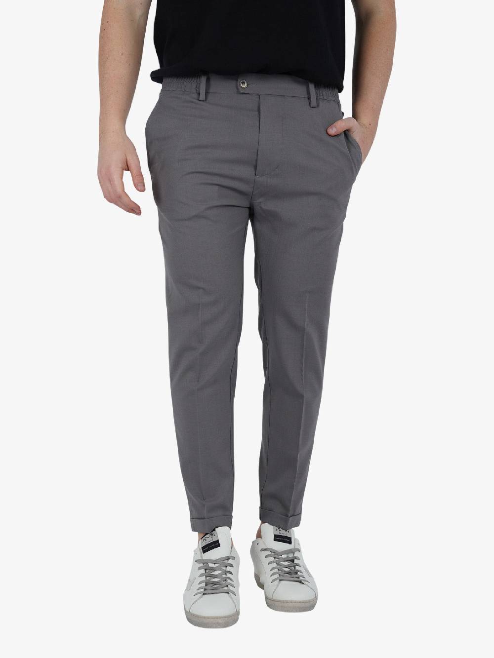 YES LONDON Pantalone XP3212 uomo lana grigio