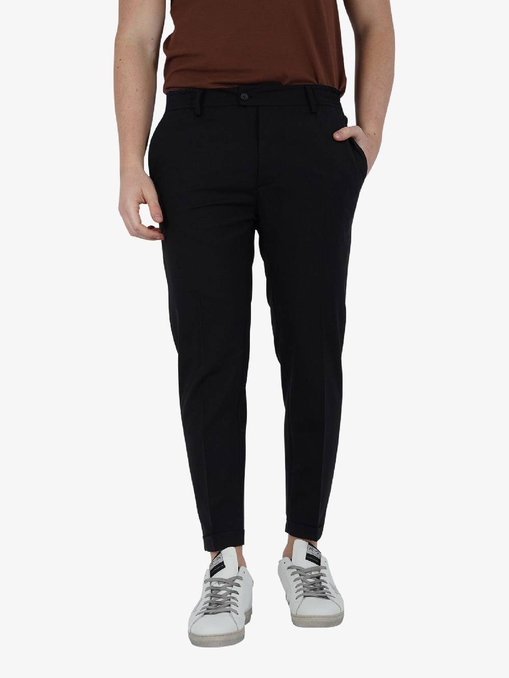 YES LONDON Pantalone XP3212 uomo lana nero