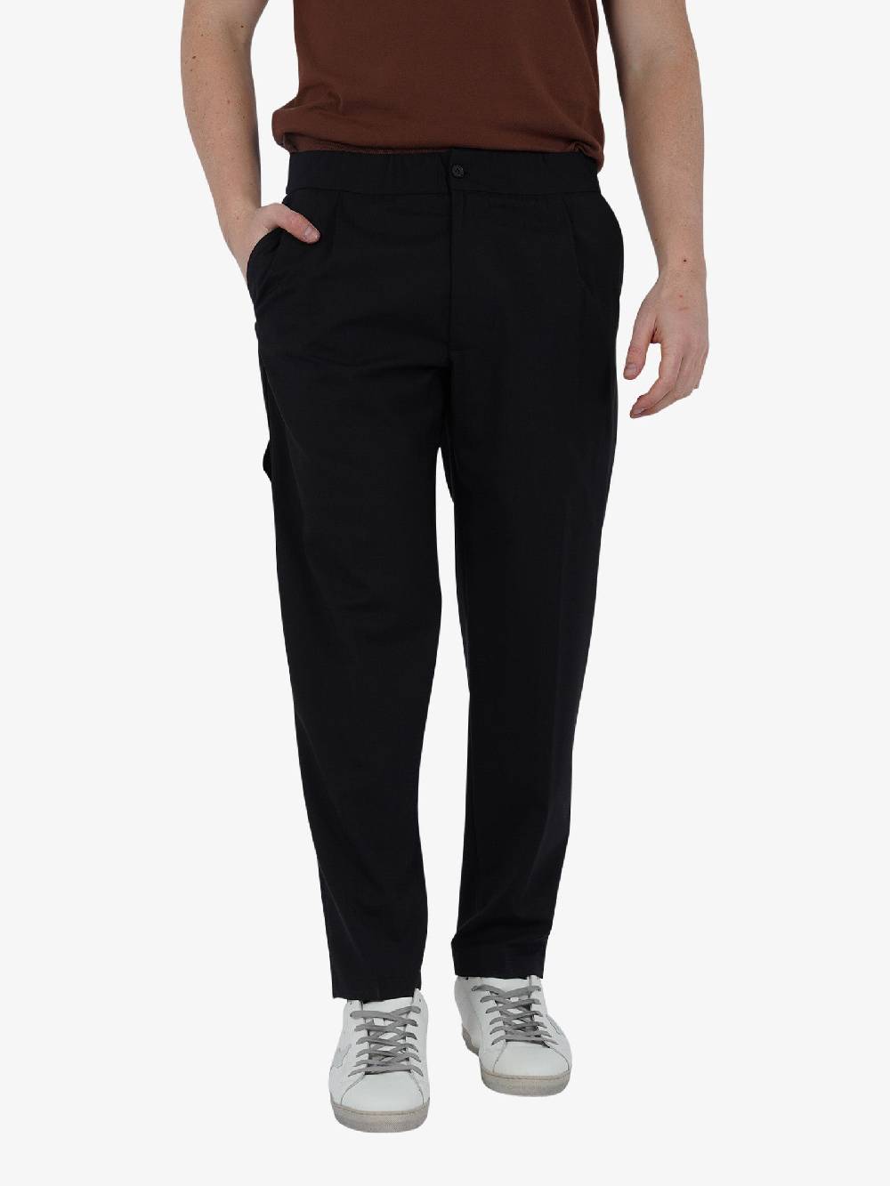YES LONDON Pantalone XP3219 uomo lana nero