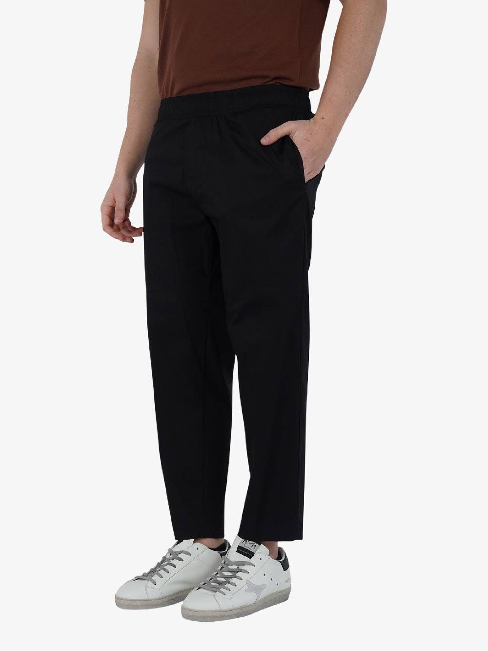 YES LONDON Pantalone XP3231/CIOTT Uomo Cotone Nero