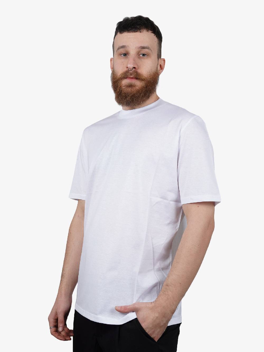 YES LONDON T-shirt 4007 Uomo In Cotone Bianco