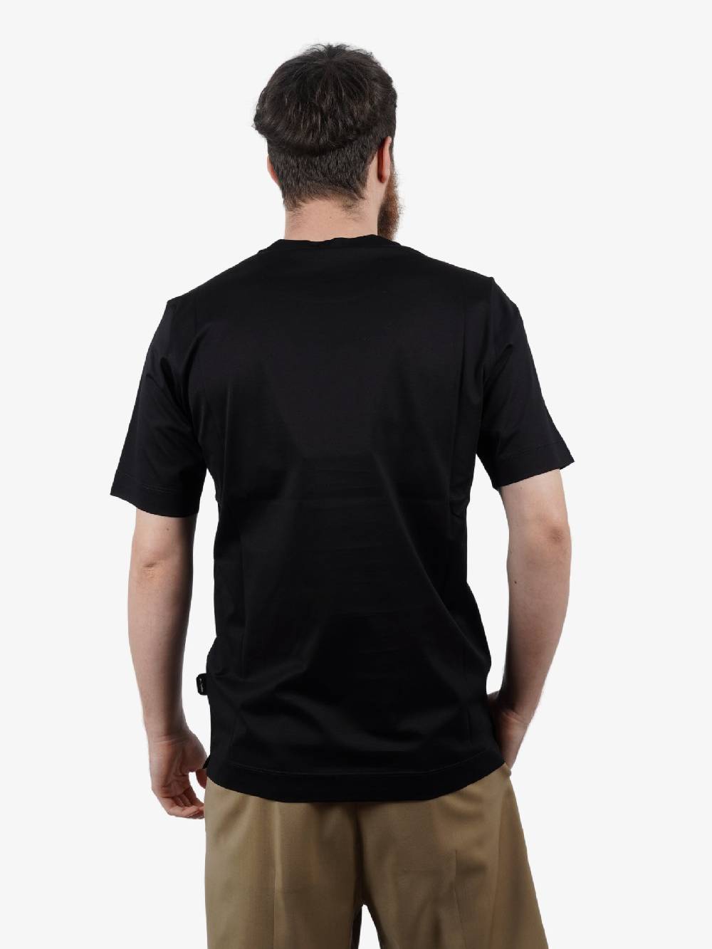 YES LONDON T-shirt Girocollo Uomo In Cotone Nera