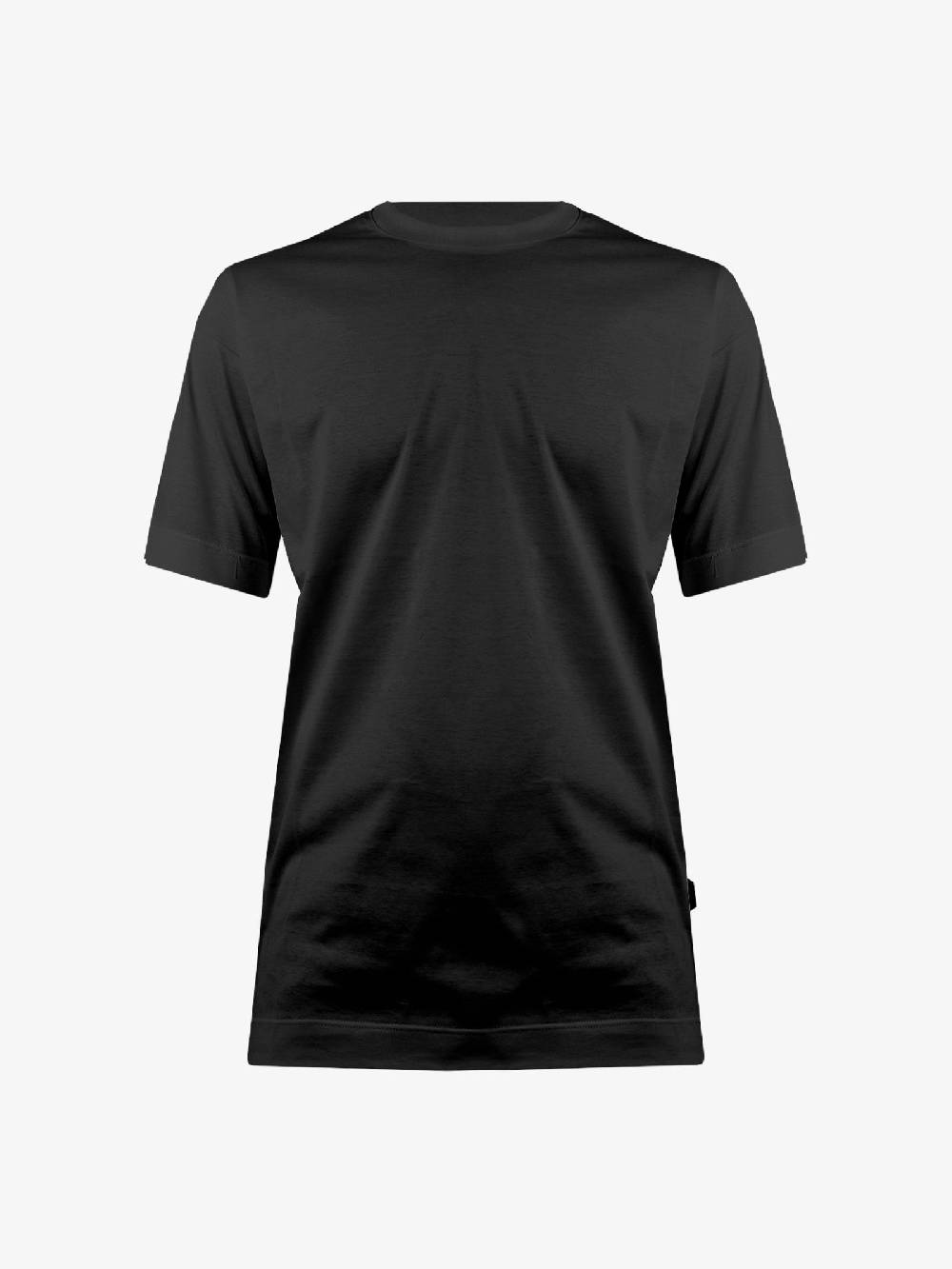 YES LONDON T-shirt girocollo uomo in cotone nera