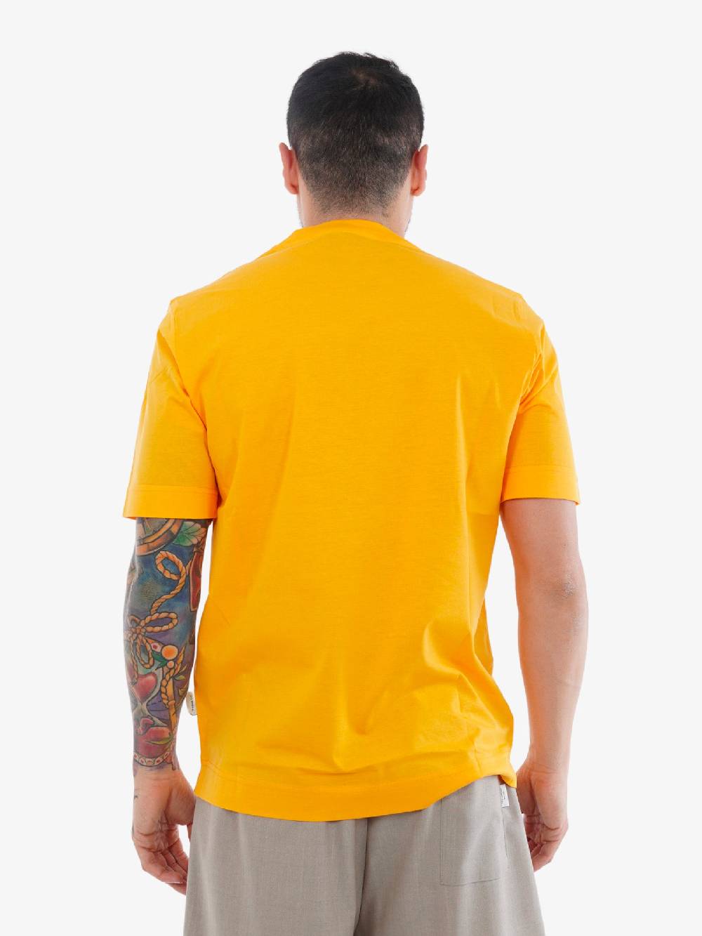 YES LONDON T-shirt XM4084 Uomo In Cotone Ocra