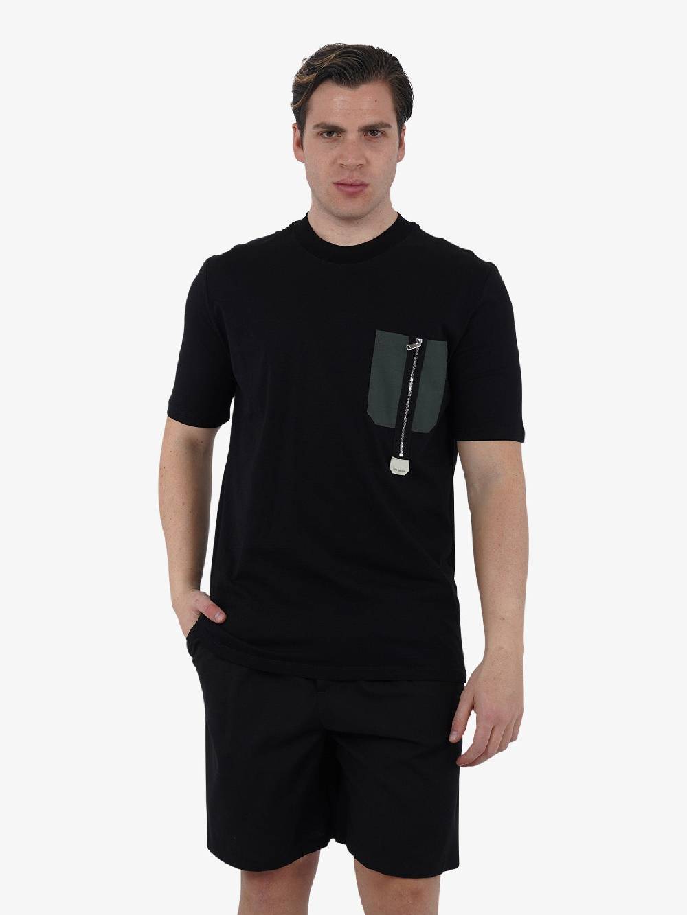 YES LONDON T-shirt XM4108 uomo cotone nero