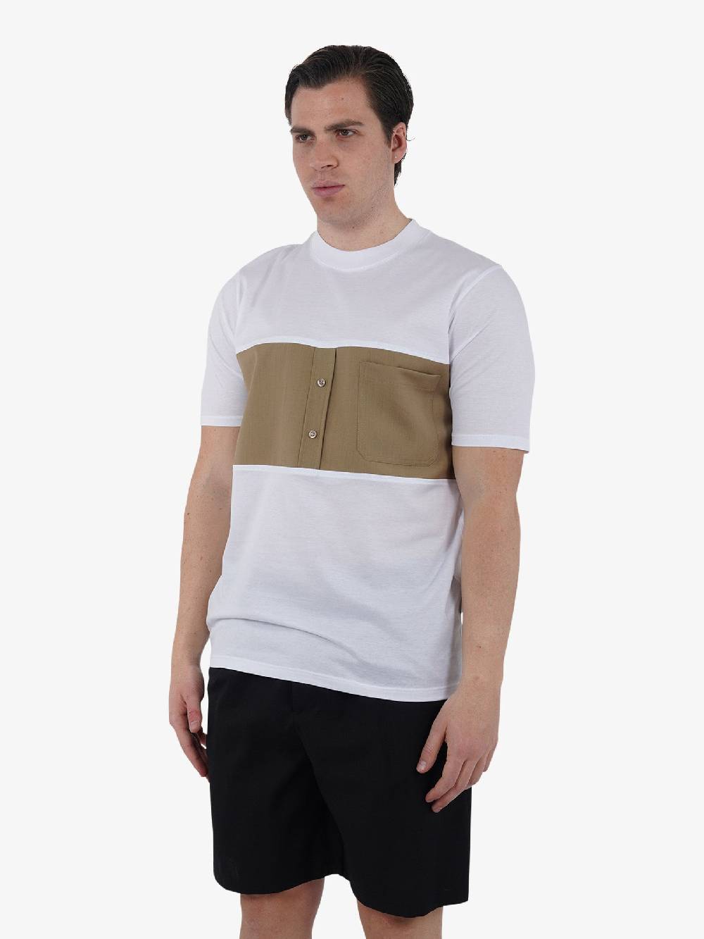 YES LONDON T-shirt XM4113 Uomo Cotone Bianco