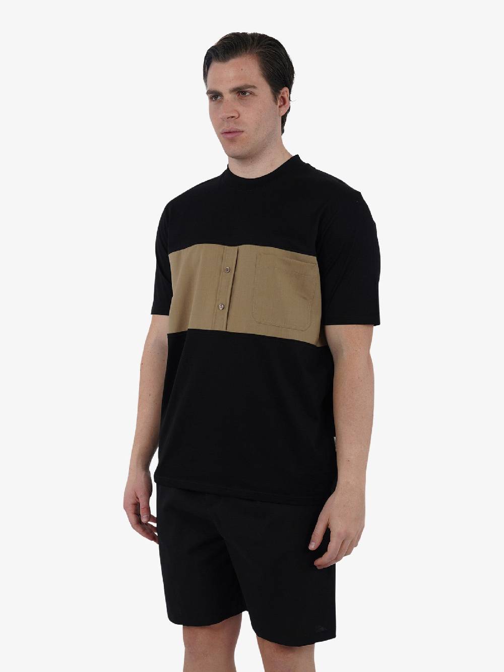 YES LONDON T-shirt XM4113 Uomo Cotone Nero