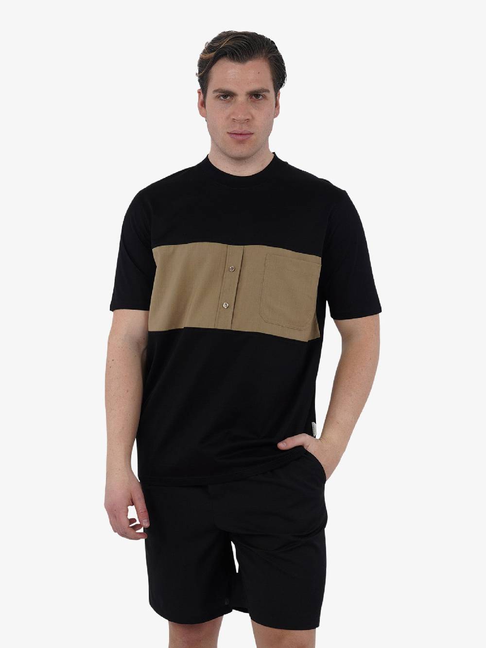 YES LONDON T-shirt XM4113 uomo cotone nero