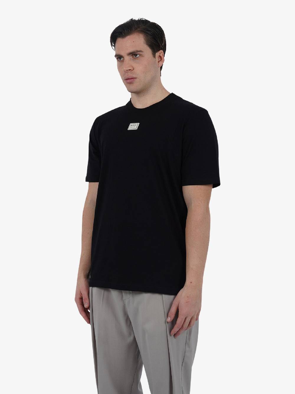 YES LONDON T-shirt XM4116 Uomo Cotone Nero