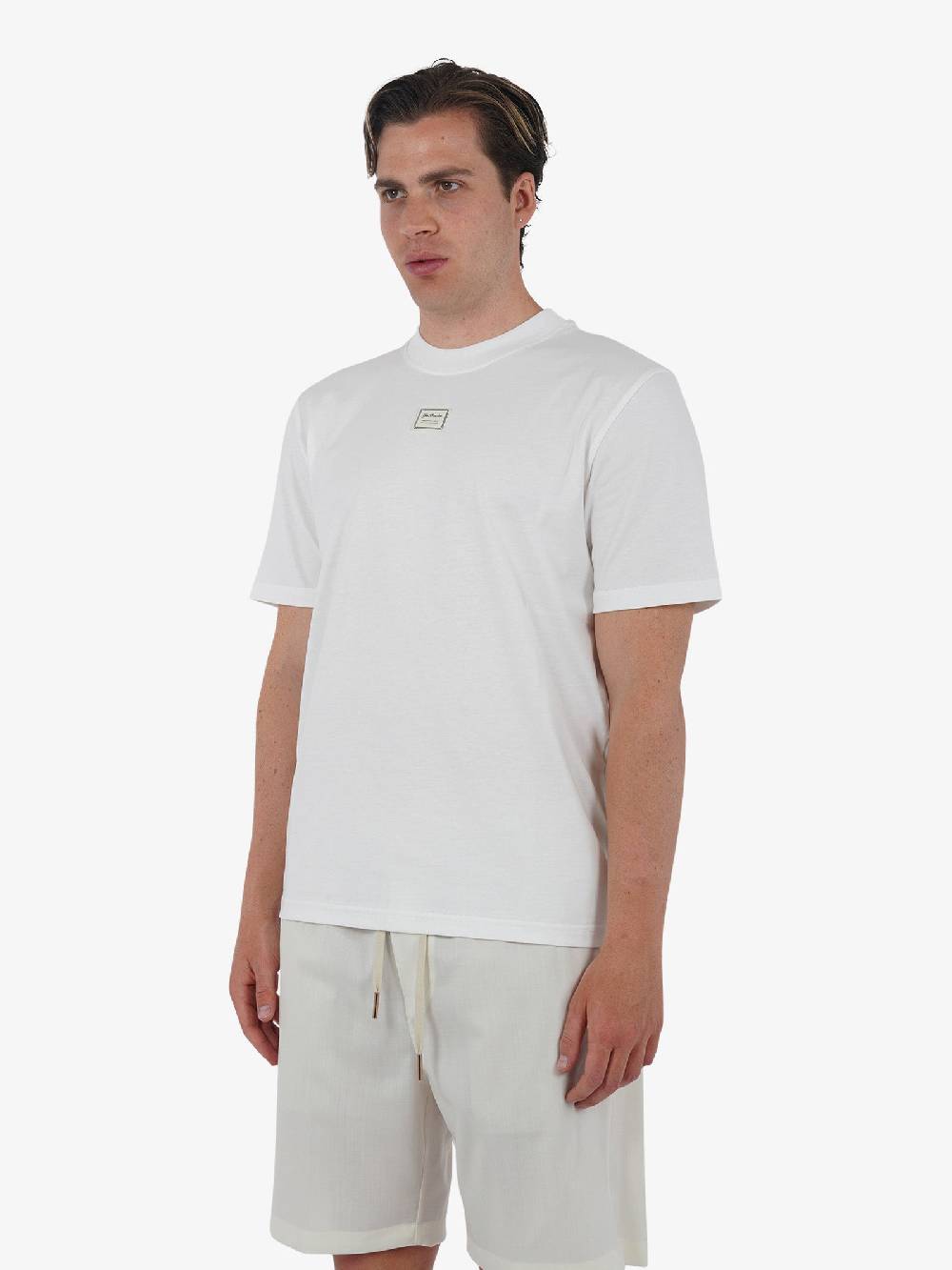 YES LONDON T-shirt XM4116 Uomo Cotone Panna