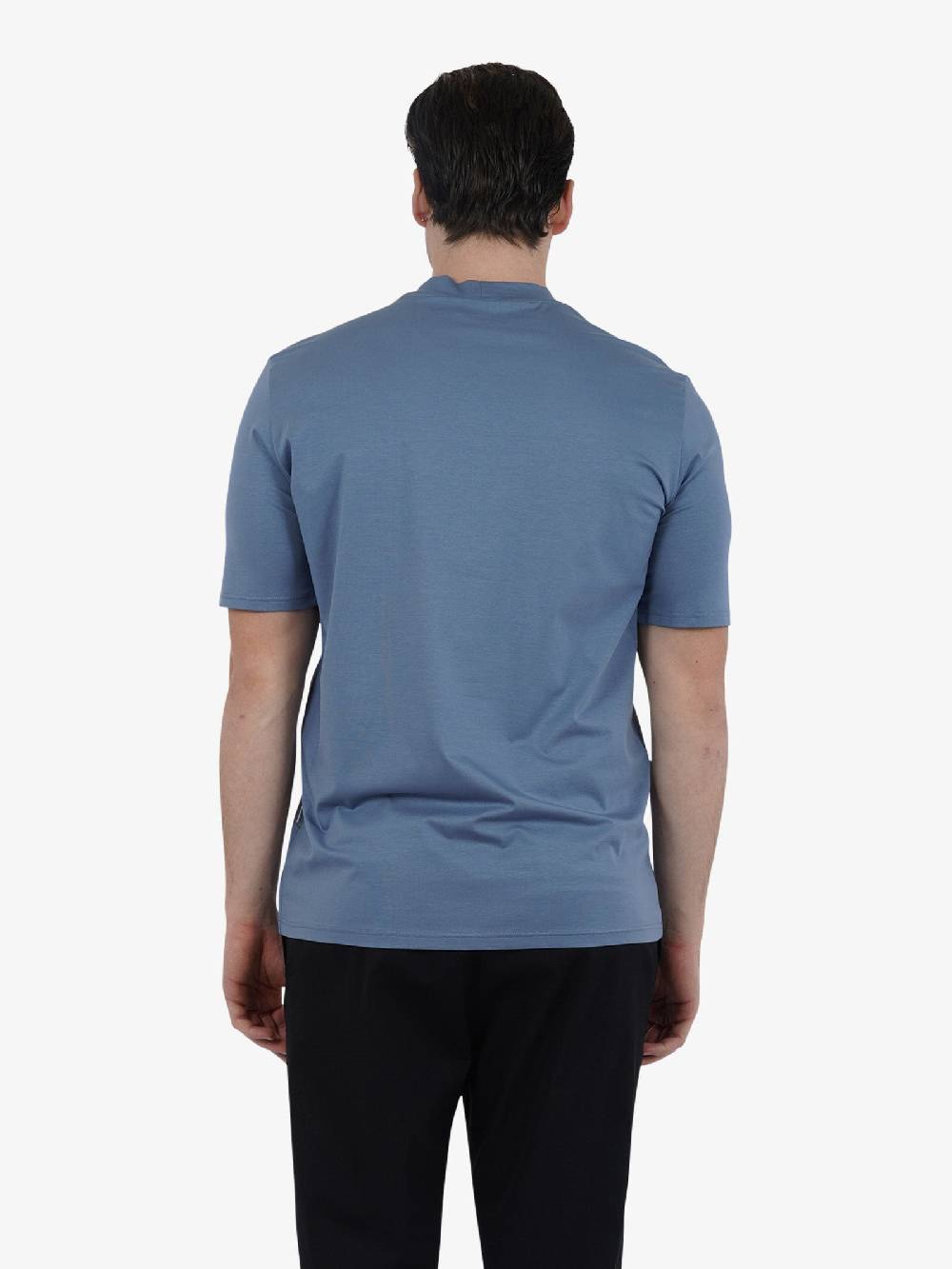 YES LONDON T-shirt XM4118 Uomo Cotone Azzurro