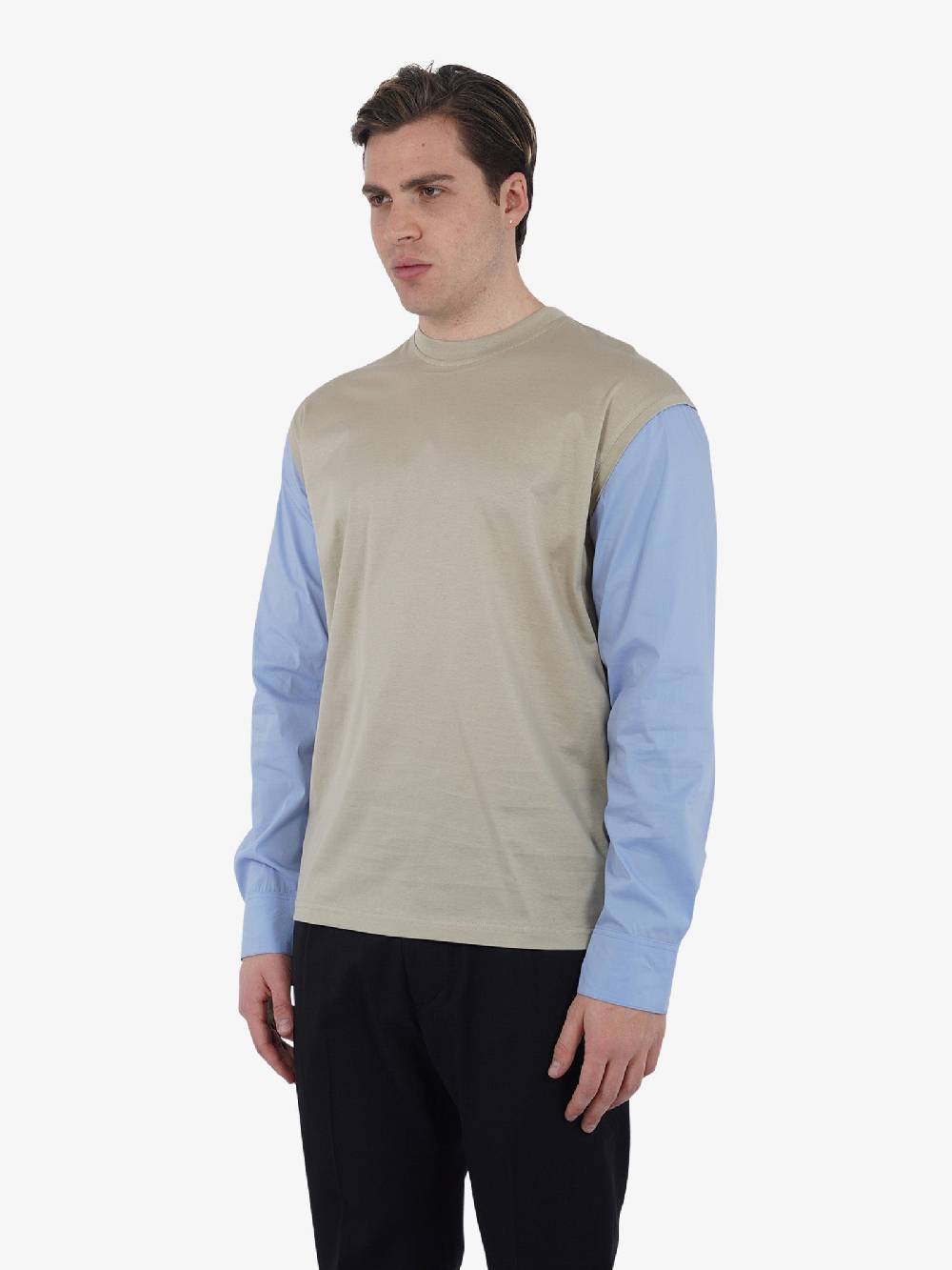 YES LONDON T-shirt XM4123 Uomo Cotone Beige