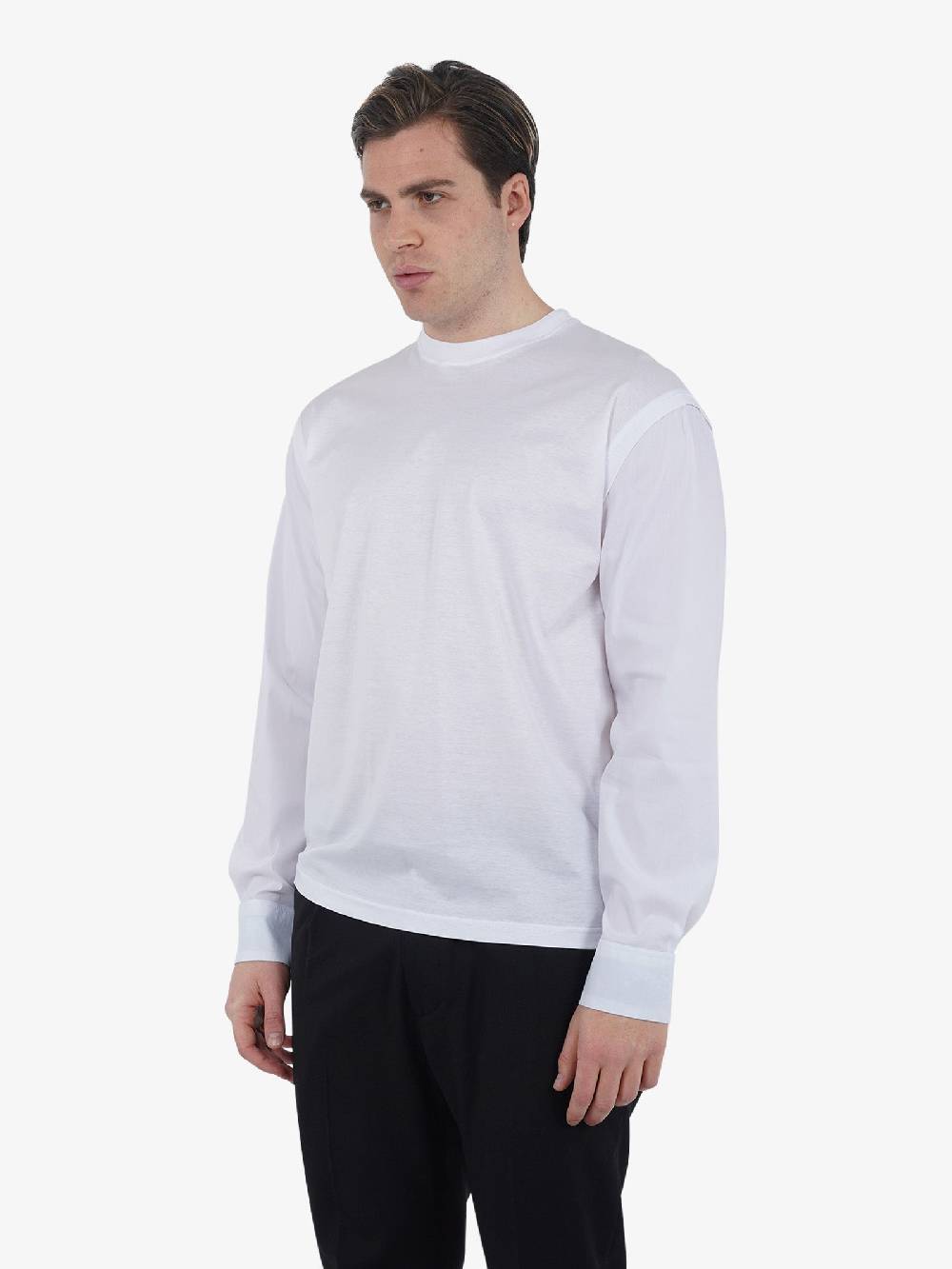 YES LONDON T-shirt XM4123 Uomo Cotone Bianco