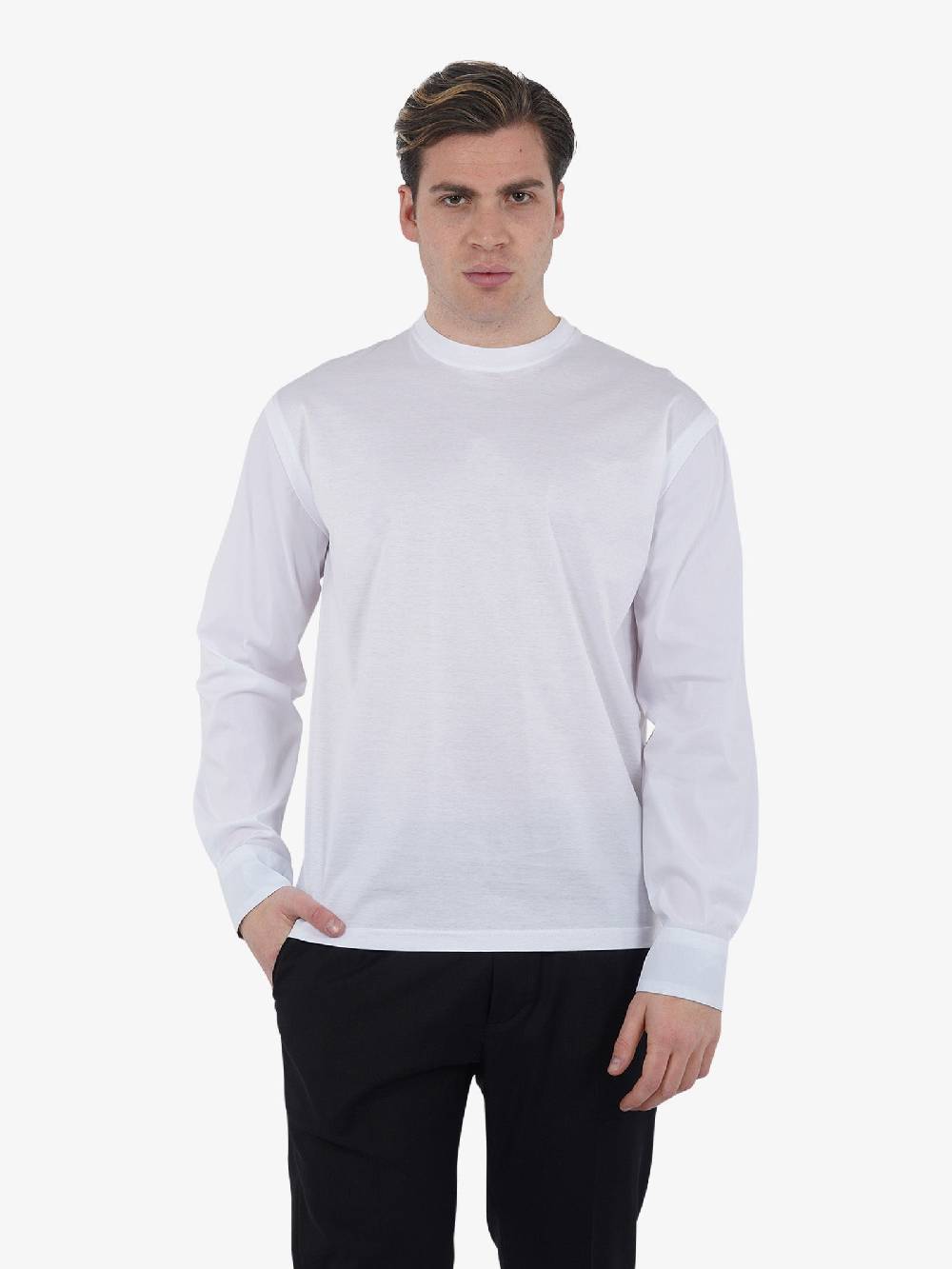 YES LONDON T-shirt XM4123 uomo cotone bianco