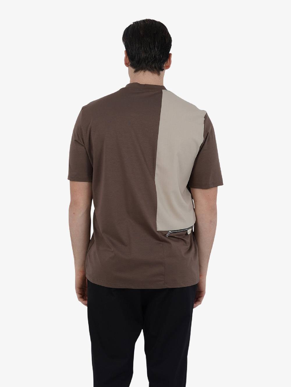 YES LONDON T-shirt XM4126 Uomo Marrone