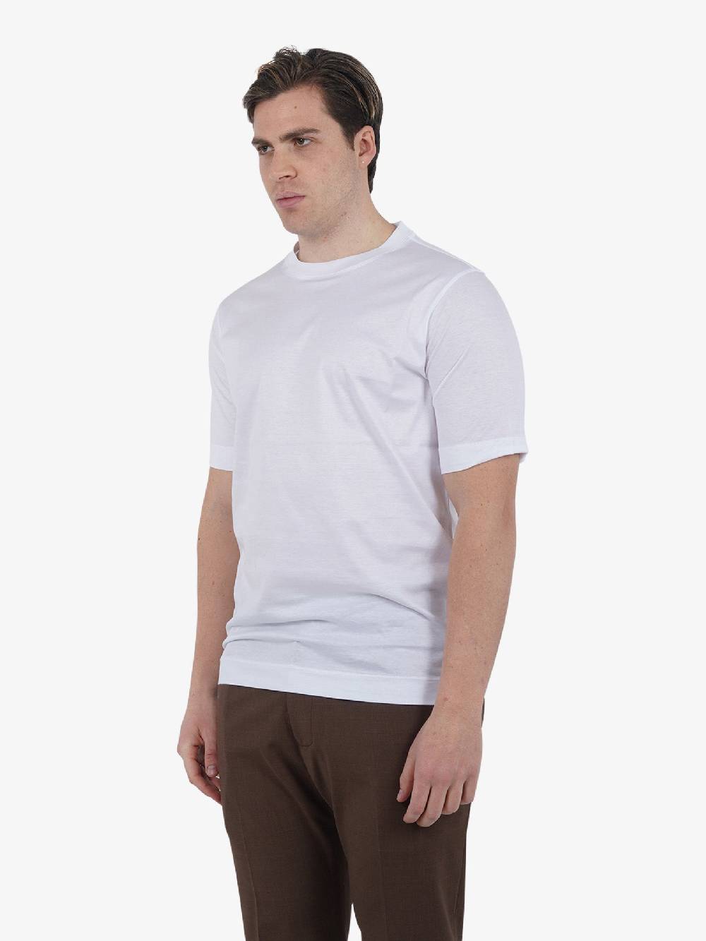 YES LONDON T-shirt XM4128 Uomo Cotone Bianco