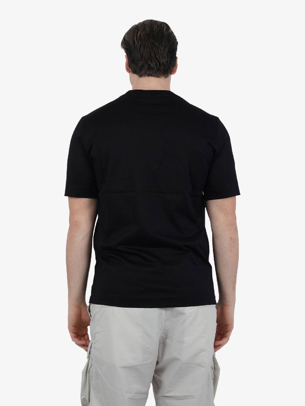 YES LONDON T-shirt XM4128 Uomo Cotone Nero