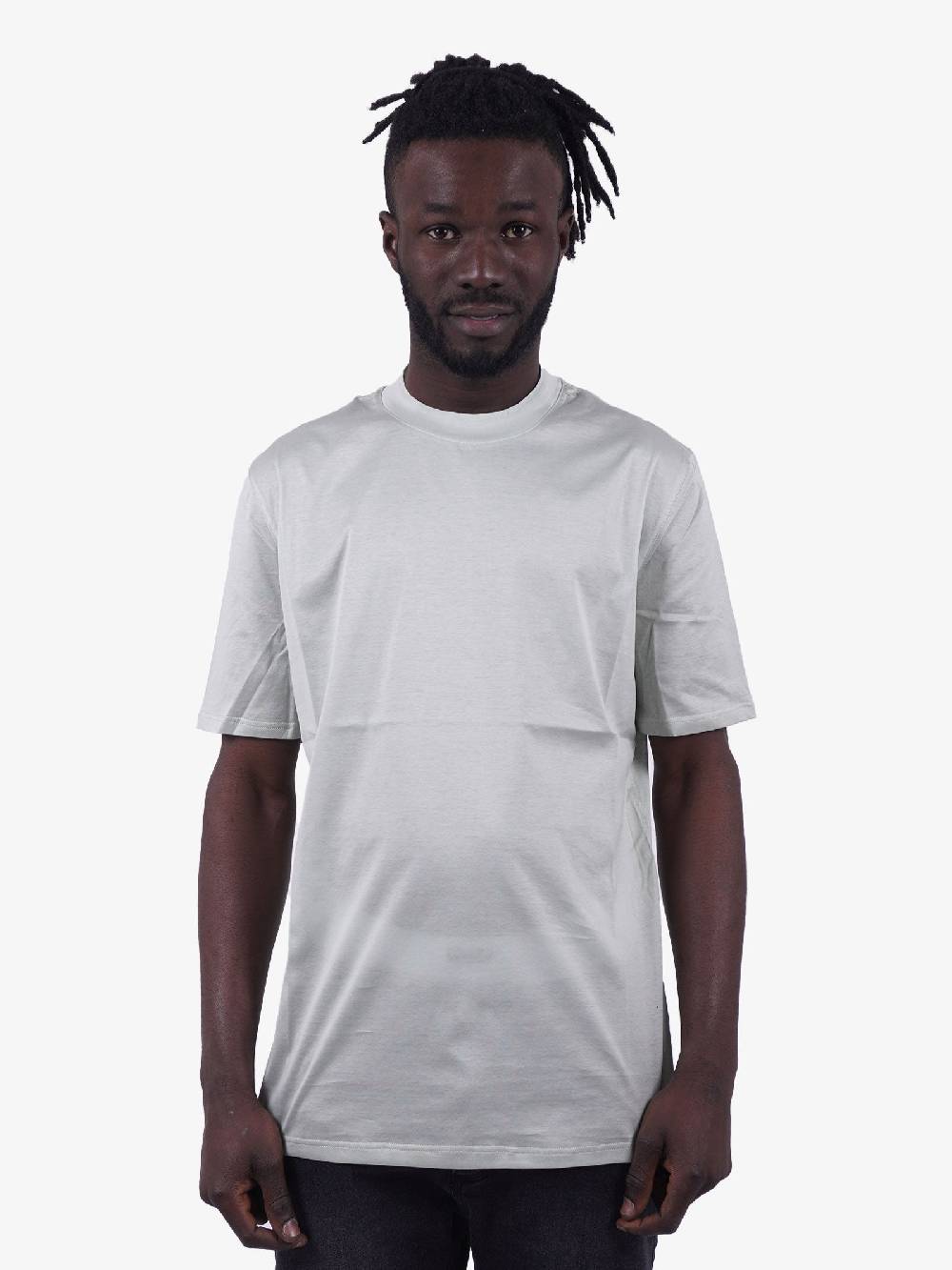 YES LONDON Tshirt slim fit uomo verde acqua